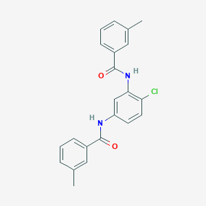 molecular formula C22H19ClN2O2 B309252 N-{2-chloro-5-[(3-methylbenzoyl)amino]phenyl}-3-methylbenzamide 