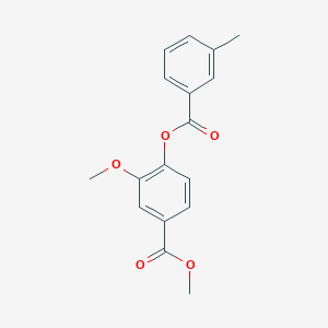 molecular formula C17H16O5 B309253 Methyl 3-methoxy-4-[(3-methylbenzoyl)oxy]benzoate 
