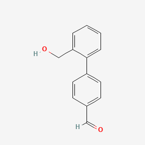 molecular formula C14H12O2 B3092533 2'-(羟甲基)-[1,1'-联苯]-4-甲醛 CAS No. 1228594-41-9