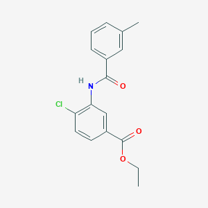 molecular formula C17H16ClNO3 B309255 Ethyl 4-chloro-3-[(3-methylbenzoyl)amino]benzoate 