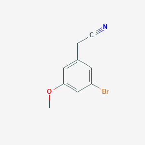 molecular formula C9H8BrNO B3092579 2-(3-Bromo-5-methoxyphenyl)acetonitrile CAS No. 123018-27-9