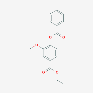 molecular formula C17H16O5 B309258 Ethyl 4-(benzoyloxy)-3-methoxybenzoate 