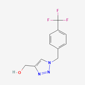 molecular formula C11H10F3N3O B3092601 (1-(4-(trifluoromethyl)benzyl)-1H-1,2,3-triazol-4-yl)methanol CAS No. 1232164-02-1