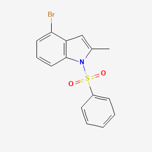 molecular formula C15H12BrNO2S B3092615 4-Bromo-2-methyl-1-(phenylsulfonyl)-1h-indole CAS No. 1232861-11-8
