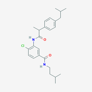 4-chloro-3-{[2-(4-isobutylphenyl)propanoyl]amino}-N-isopentylbenzamide