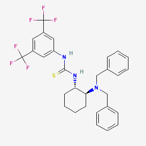 molecular formula C29H29F6N3S B3092627 Thiourea, N-[(1S,2S)-2-[bis(phenylmethyl)amino]cyclohexyl]-N'-[3,5-bis(trifluoromethyl)phenyl]- CAS No. 1233369-39-5