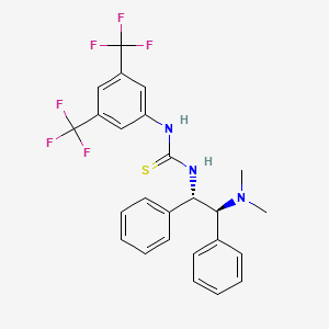 molecular formula C25H23F6N3S B3092632 1-(3,5-Bis(trifluoromethyl)phenyl)-3-((1S,2S)-2-(dimethylamino)-1,2-diphenylethyl)thiourea CAS No. 1233369-41-9