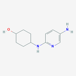 molecular formula C11H17N3O B3092687 (1R*,4R*)-4-(5-Aminopyridin-2-ylamino)cyclohexanol CAS No. 1233955-56-0
