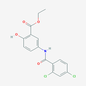molecular formula C16H13Cl2NO4 B309271 Ethyl 5-[(2,4-dichlorobenzoyl)amino]-2-hydroxybenzoate 