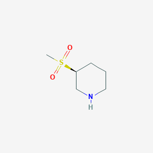 molecular formula C6H13NO2S B3092715 (S)-3-(Methylsulfonyl)piperidine CAS No. 1234576-82-9