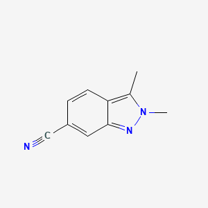 molecular formula C10H9N3 B3092721 6-氰基-2,3-二甲基-2H-吲唑 CAS No. 1234615-89-4