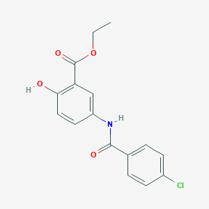 molecular formula C16H14ClNO4 B309274 Ethyl 5-[(4-chlorobenzoyl)amino]-2-hydroxybenzoate 