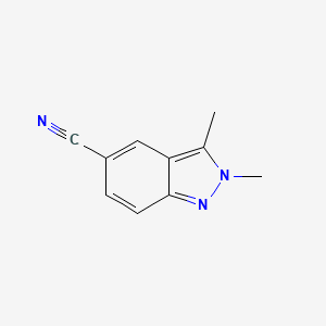 molecular formula C10H9N3 B3092741 5-Cyano-2,3-dimethyl-2H-indazole CAS No. 1234616-59-1