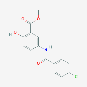 molecular formula C15H12ClNO4 B309276 Methyl 5-[(4-chlorobenzoyl)amino]-2-hydroxybenzoate 