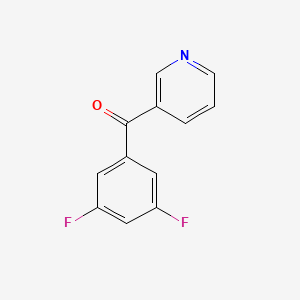 molecular formula C12H7F2NO B3092799 3-(3,5-Difluorobenzoyl)pyridine CAS No. 123566-50-7
