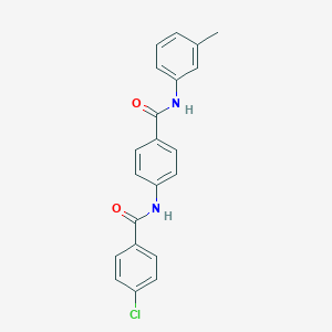molecular formula C21H17ClN2O2 B309280 4-chloro-N-[4-(3-toluidinocarbonyl)phenyl]benzamide 