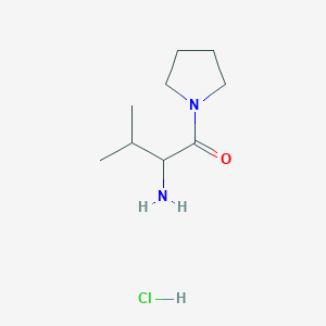 molecular formula C9H19ClN2O B3092839 2-Amino-3-methyl-1-(1-pyrrolidinyl)-1-butanone hydrochloride CAS No. 1236266-10-6