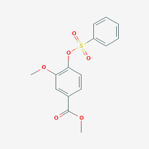 molecular formula C15H14O6S B309285 Methyl 3-methoxy-4-[(phenylsulfonyl)oxy]benzoate 