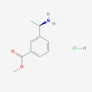 molecular formula C10H14ClNO2 B3092853 (R)-Methyl 3-(1-aminoethyl)benzoate hydrochloride CAS No. 1236353-78-8