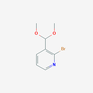 molecular formula C8H10BrNO2 B3092864 Pyridine, 2-bromo-3-(dimethoxymethyl)- CAS No. 123694-62-2