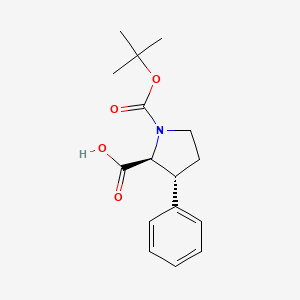 molecular formula C16H21NO4 B3092869 Boc-(2S,3R)-3-phenylpyrrolidine-2-carboxylic acid CAS No. 123724-21-0