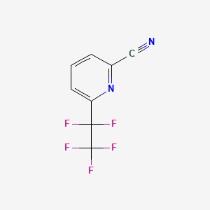 molecular formula C8H3F5N2 B3092879 6-(Pentafluoroethyl)pyridine-2-carbonitrile CAS No. 1237431-49-0