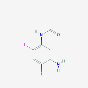 molecular formula C8H8I2N2O B3092894 N-(5-amino-2,4-diiodo-phenyl)acetamide CAS No. 123765-81-1