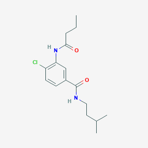 molecular formula C16H23ClN2O2 B309290 3-(butyrylamino)-4-chloro-N-isopentylbenzamide 