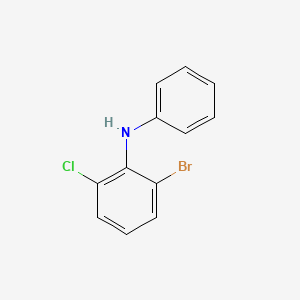 molecular formula C12H9BrClN B3092900 2-bromo-6-chloro-N-phenylaniline CAS No. 123790-84-1