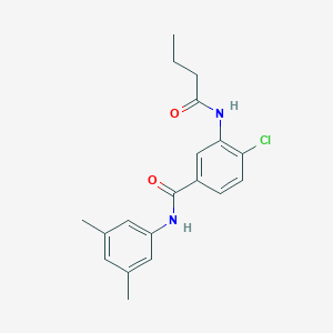 molecular formula C19H21ClN2O2 B309291 3-(butyrylamino)-4-chloro-N-(3,5-dimethylphenyl)benzamide 