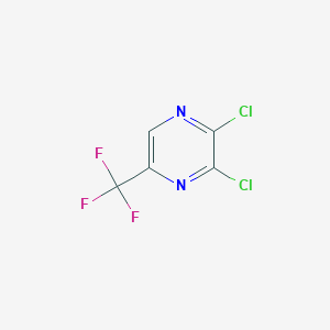 molecular formula C5HCl2F3N2 B3092918 2,3-Dichloro-5-(trifluoromethyl)pyrazine CAS No. 1238230-17-5