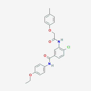 molecular formula C24H23ClN2O4 B309292 4-chloro-N-(4-ethoxyphenyl)-3-{[(4-methylphenoxy)acetyl]amino}benzamide 