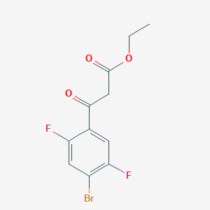 molecular formula C11H9BrF2O3 B3092931 Ethyl 3-(4-bromo-2,5-difluorophenyl)-3-oxopropanoate CAS No. 123942-12-1
