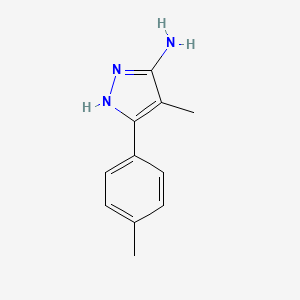 molecular formula C11H13N3 B3092943 4-Methyl-5-p-tolyl-2H-pyrazol-3-ylamine CAS No. 1239480-93-3