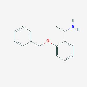 molecular formula C15H17NO B3092960 1-(2-Phenylmethoxyphenyl)ethanamine CAS No. 123983-01-7