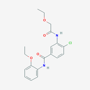 molecular formula C19H21ClN2O4 B309297 4-chloro-3-[(ethoxyacetyl)amino]-N-(2-ethoxyphenyl)benzamide 