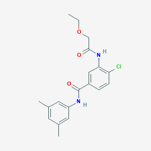 molecular formula C19H21ClN2O3 B309298 4-chloro-N-(3,5-dimethylphenyl)-3-[(ethoxyacetyl)amino]benzamide 