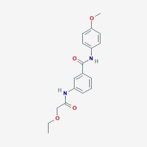 molecular formula C18H20N2O4 B309299 3-[(ethoxyacetyl)amino]-N-(4-methoxyphenyl)benzamide 