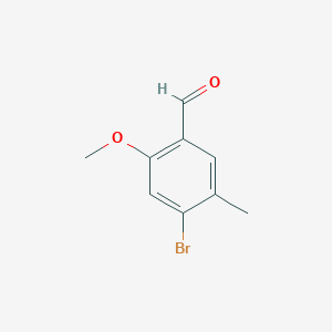 molecular formula C9H9BrO2 B3093008 4-溴-2-甲氧基-5-甲基苯甲醛 CAS No. 1240492-92-5