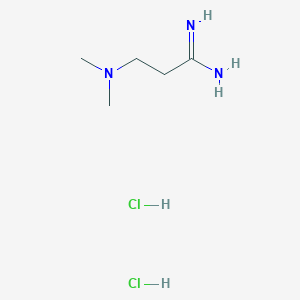 molecular formula C5H15Cl2N3 B3093016 3-(Dimethylamino)propanimidamide dihydrochloride CAS No. 1240527-89-2