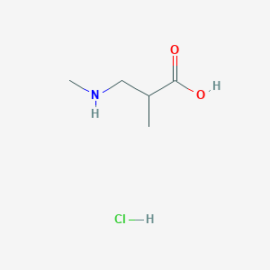 molecular formula C5H12ClNO2 B3093020 2-甲基-3-(甲基氨基)丙酸盐酸盐 CAS No. 1240529-48-9