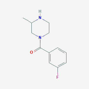 molecular formula C12H15FN2O B3093025 1-(3-Fluorobenzoyl)-3-methylpiperazine CAS No. 1240564-46-8