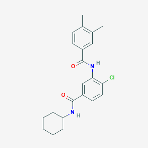 molecular formula C22H25ClN2O2 B309303 4-chloro-N-cyclohexyl-3-[(3,4-dimethylbenzoyl)amino]benzamide 