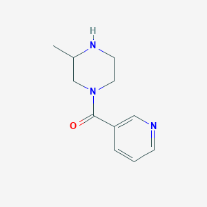 molecular formula C11H15N3O B3093037 3-Methyl-1-(pyridine-3-carbonyl)piperazine CAS No. 1240564-98-0