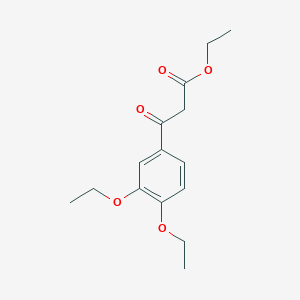 molecular formula C15H20O5 B3093061 Ethyl 3-(3,4-diethoxyphenyl)-3-oxopropanoate CAS No. 1240566-11-3