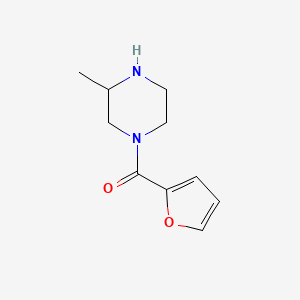 molecular formula C10H14N2O2 B3093070 1-(Furan-2-carbonyl)-3-methylpiperazine CAS No. 1240567-29-6
