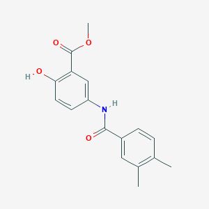 molecular formula C17H17NO4 B309310 Methyl 5-[(3,4-dimethylbenzoyl)amino]-2-hydroxybenzoate 