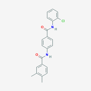 N-{4-[(2-chloroanilino)carbonyl]phenyl}-3,4-dimethylbenzamide