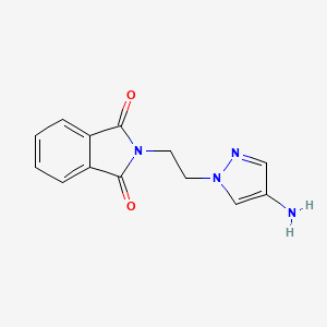 molecular formula C13H12N4O2 B3093111 2-(2-(4-氨基-1H-吡唑-1-基)乙基)异吲哚啉-1,3-二酮 CAS No. 1240569-44-1