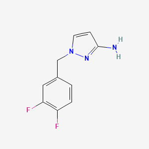 molecular formula C10H9F2N3 B3093129 1-[(3,4-Difluorophenyl)methyl]-1H-pyrazol-3-amine CAS No. 1240569-82-7